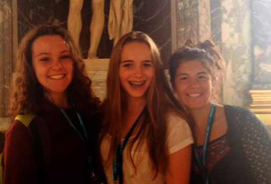 meeting friends at orientation