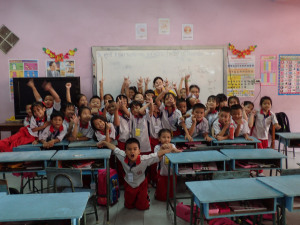 39 Monkeys Jumping on Teacher Tracy in Thailand