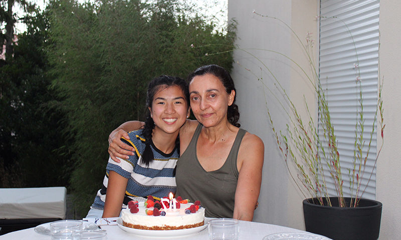 Autumn an her host mom in France